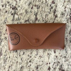 Ray-Ban Brown Leather Sunglasses Case